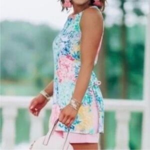 Lilly Pulitzer Sleeveless Serene Blue Gypsea Koi Fish Tunic size Large